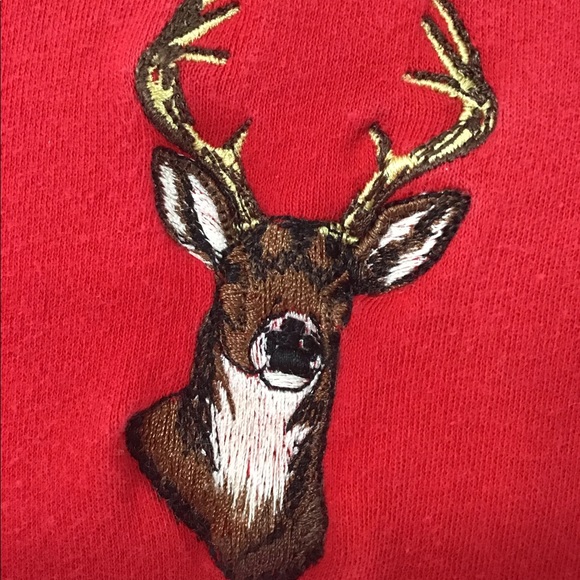 Outer Banks Red Polo Embroidered Deer Logo Shirt - Picture 3 of 7